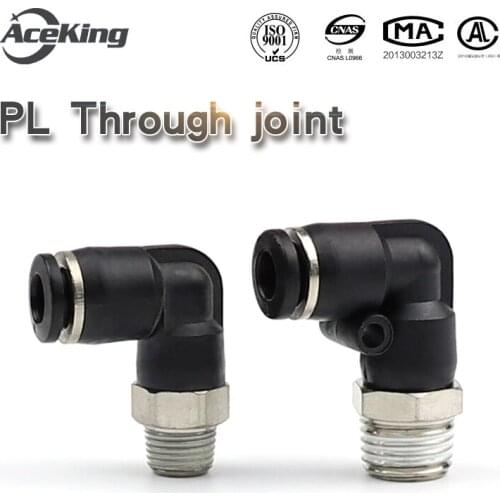 PL Quick coupling elbow pl8-02 / 4-m5 / 6-01 / 10-03 / 12-04 / 01A Threaded elbow of gas pipe quick connector