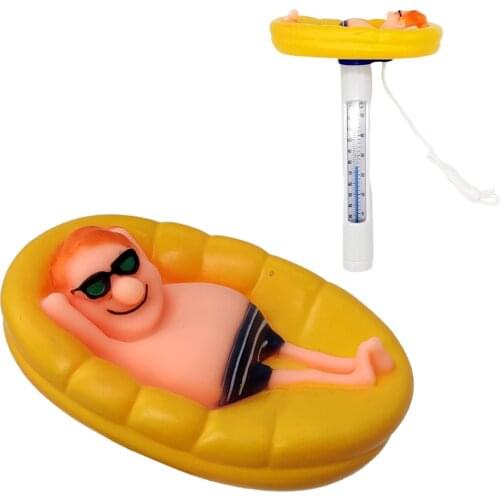 Portable Swimming Pool Floating Thermometer Bathtub SPA Hot Tub Fish Ponds Water Temperature Measuring Meter with Lanyard