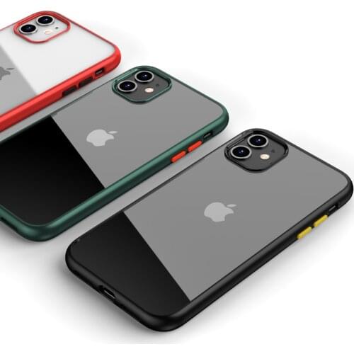 Luxury Transparent Shockproof Phone Case For iPhone 11 12 Pro Max Mini X XS XR 7 8 Plus SE 2020 Hard PC Back Cover