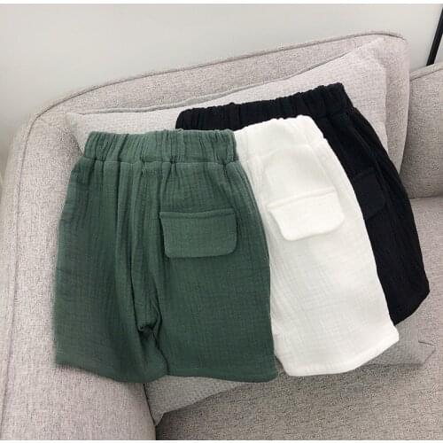 Childrens Shorts Summer New Toddler Boys Casual Shorts Kids Cotton Thin Soft Short Pants Korean Solid Shorts for Boy 2-7 Years