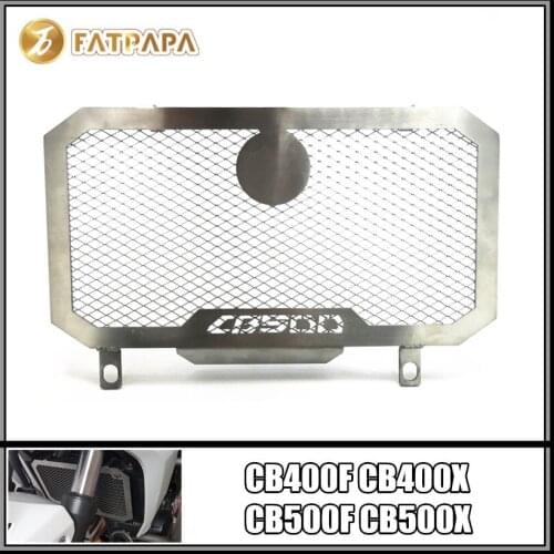 Motorcycle stainless steel cooling network radiator protection Fit For Honda CB400F CB400X CB500F CB500X silver