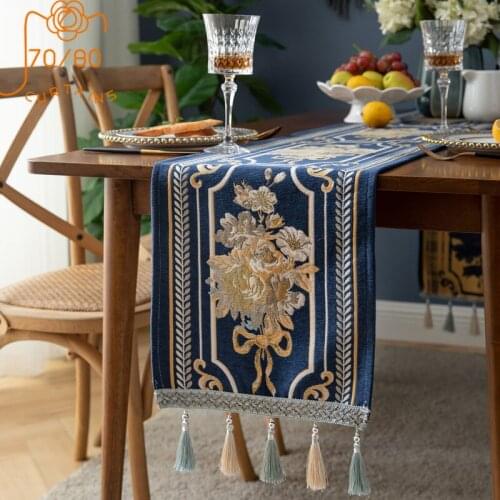 Nordic Light Luxury Jacquard Table Runner Coffee Table Shoe Cabinet Cover Cloth Bed End Towel Customized Finished Product
