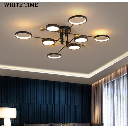 Indoor Lighting Modern Led Chandelier For Living room Dining room Bedroom Metal&Acrylic Body Led Ceiling Chandelier Fixtures