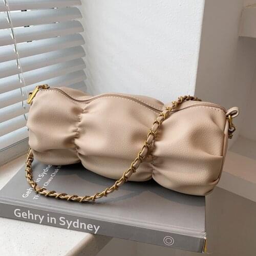 Fashion Chain Round Shoulder Bag Women High Quality Pu Leather Cylinder Handbag Designer Luxury Crossbody Bags Ladies Hand Bags