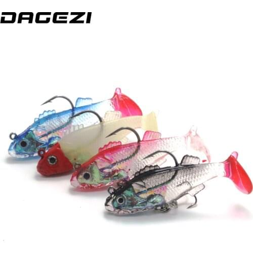DAGEZI 4pcs/lot Luminous Fishing Lure 6cm/8g Artificial bait Carp Crankbait with Treble Tackle Hooks lifilike Soft Fishing lures