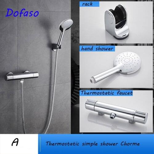 Dofaso Thermostatic shower faucet Mixing Valve Thermostatic Water Mixer Faucet Shower thermostatic exposed mixer shower set