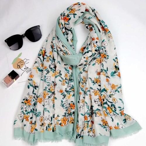 Outdoor Women Lightweight Paisley Floral Fashion Spring Summer Sunscreen Scarves Shawl Wrap Polkadots Plaid Infinity Head Scarfs