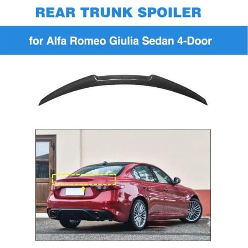 Carbon Fiber Rear Trunk Spoiler Boot Lip Wing Spoiler For Alfa Romeo Giulia 2017 - 2020