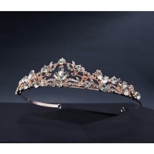 FORSEVEN Women Girl Birthday Party Tiaras Crystal Jewelry Princess Diadem Crowns de Noiva Bridal Bride Wedding Headbands