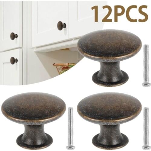 12Pcs Drawer Knobs Vintage Dresser Knobs Drawer Pulls Handles Cabinet Door Knob Handle Simple Gold Kitchen Hardware Pull