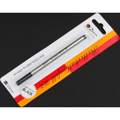 LOTS OF 4 PCS PICASSO REFILLS FOR ROLLER BALL PEN 0.5MM POINT BLACK INK