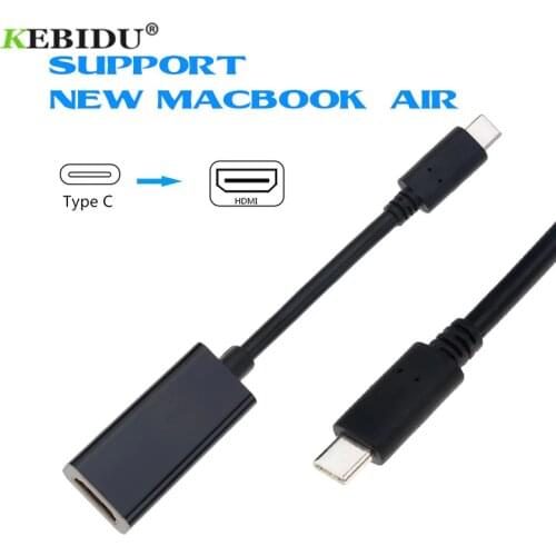 USB C to HDMI-compatible Adapter 4K 60Hz Type C 3.1 Male to Female Cable Adapter Converter For MacBook Pro Huawei Multimedia