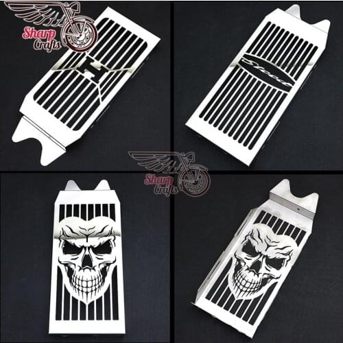Motorcycle Accessories Steel Chrome Skull Radiator Grill Cover Guard Protector For Honda Steed 400 Shadow VT600 VLX600 1988-2007