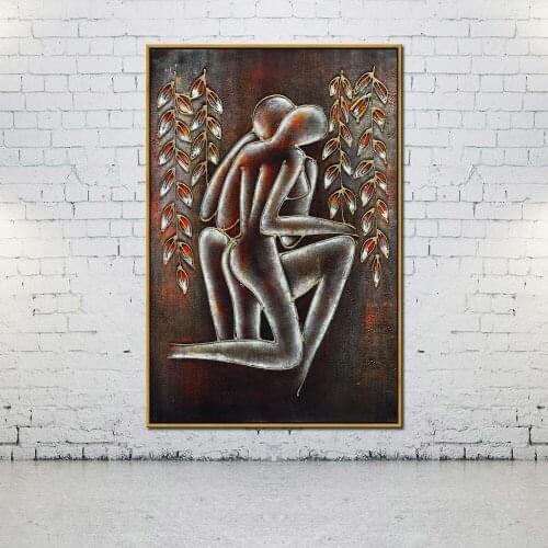 Artcozy Oil Canvas Painting lukisan manusia abstrak For Home Decoration Wall Art