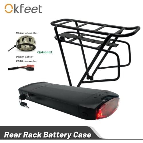 Okfeet Ebike Case Battery Battery Lithium Controller Led Lamp Battery Light Electric Bike Bicycle e bike Battery Storage Box