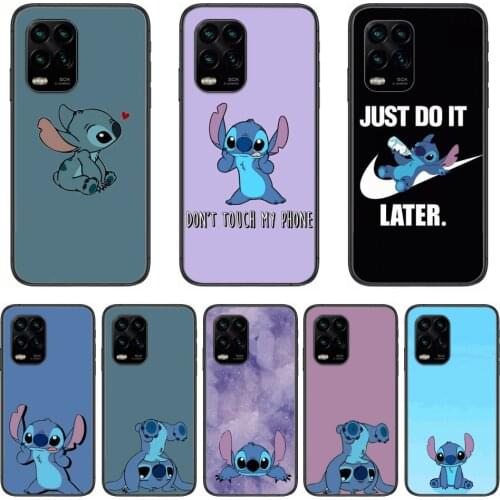 Stitch cartoon disney phone Phone Case For xiaomi Redmi Note 9S 8 7 6 5 A Pro T Anime Black Cover Silicone Back Prett