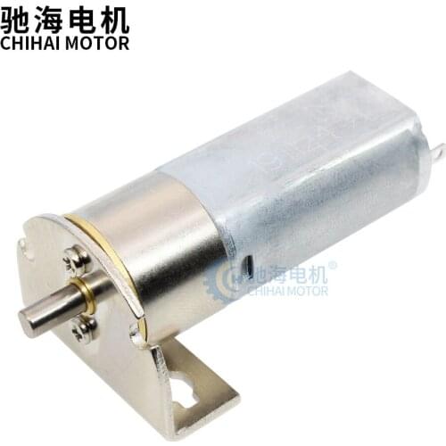 ChiHai Motor 16mm High torque spur gearbox 3v 6v 55rpm 2000rpm 050 geared dc motor with bracket for DIY Robotics Arduino