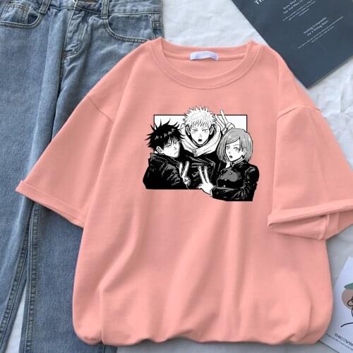 Japan Anime jujutsu kaisen Printed Women T-shirts Fashion Summer T-shirt Creative Cotton Top Tees Comfort Hot Sale Tshirt Female