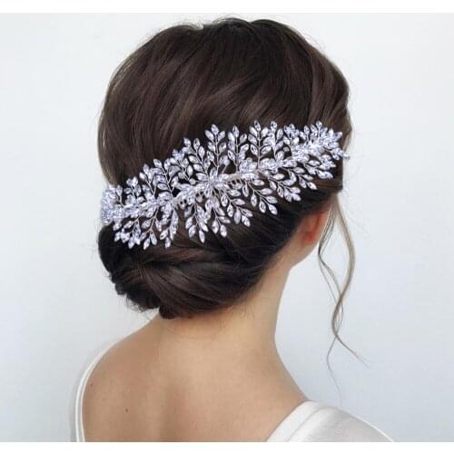 ZMHP311 Wedding Crown Elegant Hair Accessories Rhinestone Bridal Hair Clips Diamond Wedding Hair Comb Headbands for hair woman