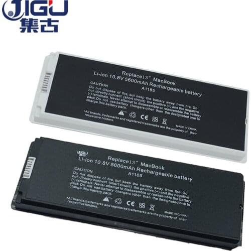 JIGU 10.8V Laptop Battery A1185 MA566 MA566FE/A MA566G/A MA566J/A For Apple For MacBook 13" A1181 MA472 MA701 White