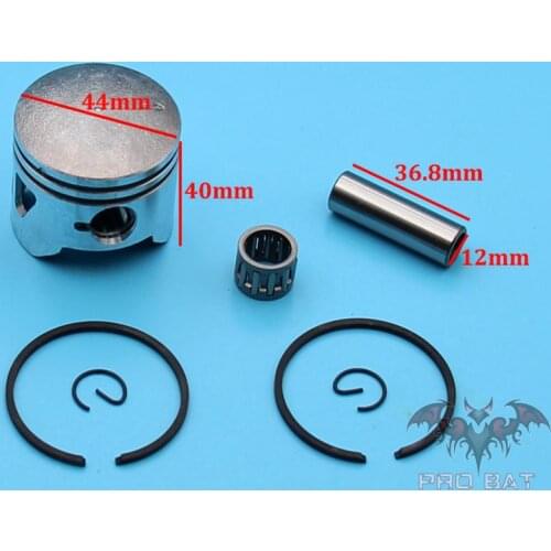 44mm Piston Rings Kit For 49cc 2 Stroke Mini Moto Dirt PIT Quad ATV Pocket Bike 12mm Pin 44-6