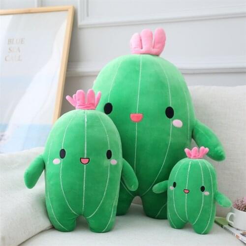 Kawaii Flower Plant Cactus Plush Toy Triver Stuffed Doll Pillow Cushion Bolster Kids Children Boy Girl Gift Room Bedroom Decor