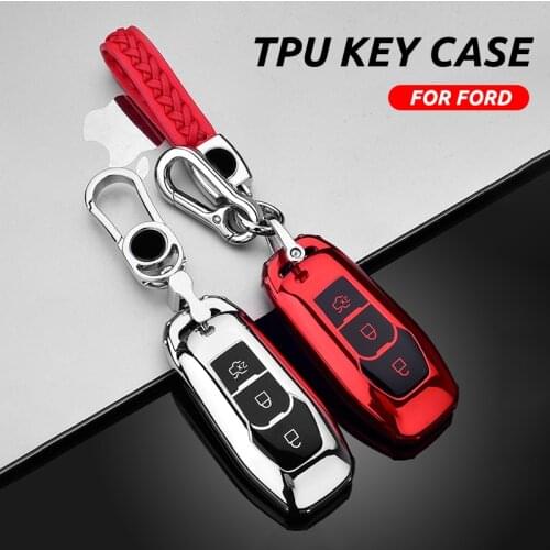 Soft TPU Car Remote Key Case Full Cover Fob For Ford F-150 Mondeo Galaxy S-Max Explorer Edge Mustang Ranger 2015 2016 2017 2018