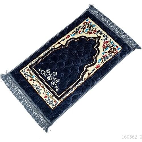 Muslim Prayer Mat 75*120cm Soft Flannel Thicken Blanket MashaAllah Travelling Floor Rug Carpet Namaz Islamic Praying Mats