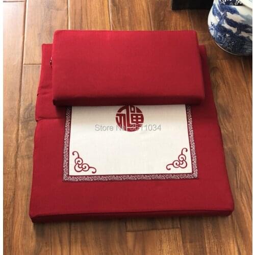 60x60cm Chinese Zen Buddhism Zafu and Zabuton Meditation Cushion Set 2 Piece Square Lotus Meditation Pillow Zen Buddhism