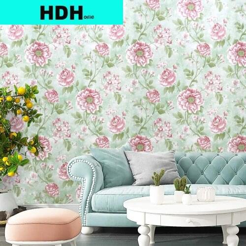 Floral Peel and Stick Wallpaper Floral Contact Paper Decorative Vintage Flower Self-Adhesive Wallpaper Vinyl Roll for Wall Decor