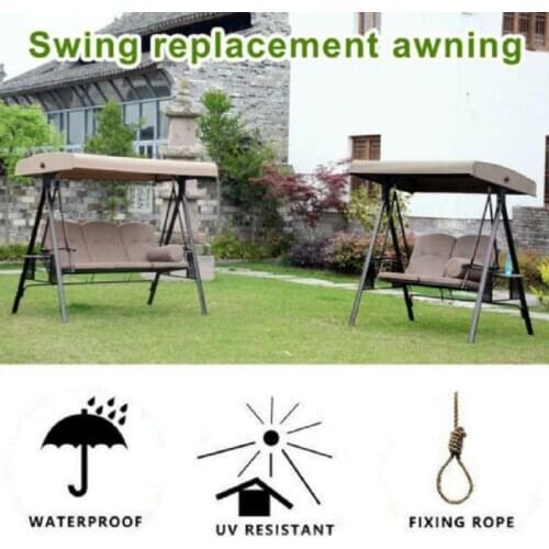 2 -3 Seat Replacement Canopy Awning Swings Cover Garden Outdoor Swing Chair Hammock Canopy Summer Waterproof Canopy Swing Covers