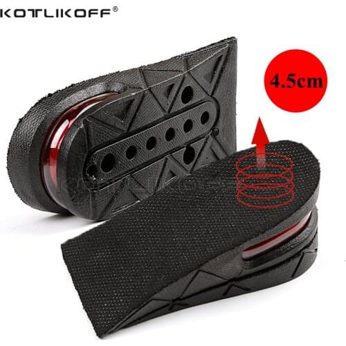 KOTLIKOFF Invisible Height Increase Insole Adjustable 2 Layer 3CM/4.5CM Air Cushion Pads Elevator Soles Insoles Inserts For Shoe