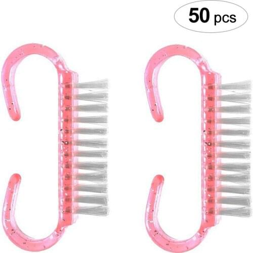 50pcs Nail Dust Brush Cuticle Remover Manicure Cleaning Brush For Acrylic Gel Hand Scrubbing Brushes Pedicure Tool Salon Supply