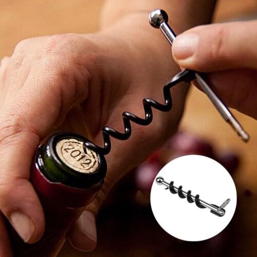 Creative Easy Wine Bottle Opener Corkscrew Stainless Steel With Ring Double Hinged Outdoor Keychain Bottle Opener Home Supplies