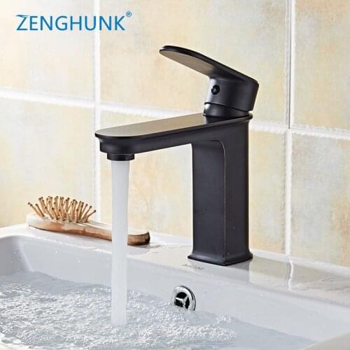 Basin Faucets Single Handle Black Bronze Brushed Brass Faucet Hot and Cold Sink Faucet Mixer Taps Bathroom Faucet Lavatory Mixer