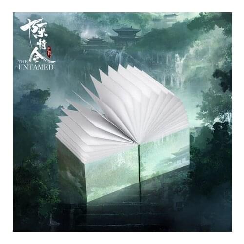 Anime Limit The Untamed Cartoon Paper Sticky Notes Notebook Lan Wangji Wei Wuxian School Supplies Bookmark Label Note Pad Toy