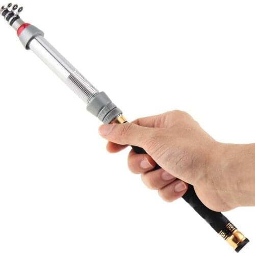 1.3m Carbon Fiber Mini Telescopic Fishing Rod Ultra Short Closed Length 31cm Multifunction Sea Spinning Fishing Pole