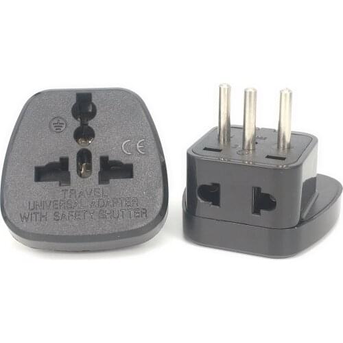2 in 1 Universal UK/US/EU to Switzerland Swiss AC Power Plug Travel Adapter Converter with safety door