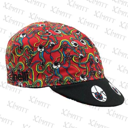 Classic Abstract Lightning Eyes Polyester Bicycle Cap Outdoor BMX Slow Down BIKE Sports Summer Balaclava Red