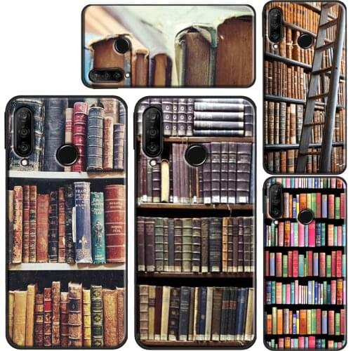 Vintage BOOK Bookworm bookshelf Case For OnePlus 9 Pro 8 Nord 9R 7T 8T Cover For Realme C3 C11 C15 C21 Q3 6 7 8 Pro GT Neo