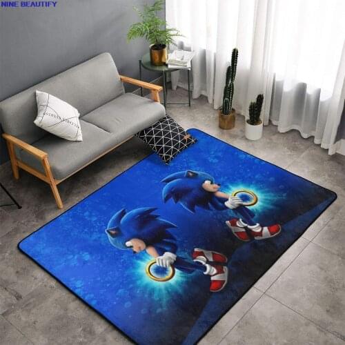 Custom Carpets Persian Vintage Carpet for Boys Bedroom Living Room Mat Non-Slip Area Rugs Sonic Baby Room Rug Dropshipping