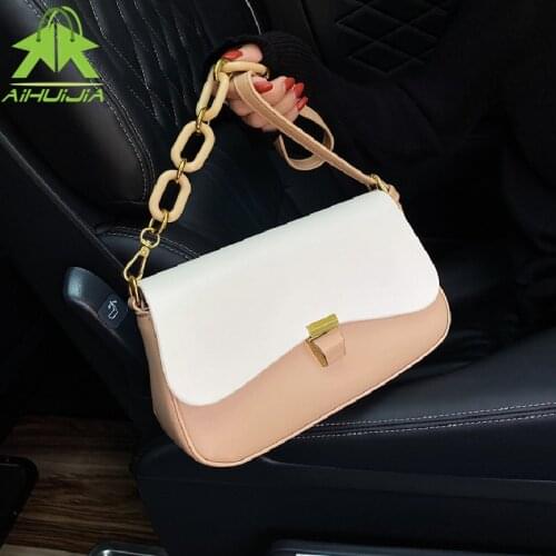 Luxury Designer Female Handbags High Quality Pu Leather Shoulder Messenger Bag for Women New Fashion Chain Underarm Sac A Main
