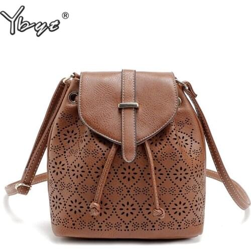 YBYT brand 2018 new vintage casual hollow out floral women satchel hotsale ladies shopping bag shoulder messenger crossbody bags