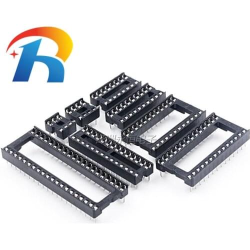10PCS IC sockets 6 8 14 16 18 20 24 28 32 40 pin Connector DIP Socket DIP6 DIP8 DIP14 DIP16 DIP18 DIP20 DIP24 DIP28 DIP40 pins