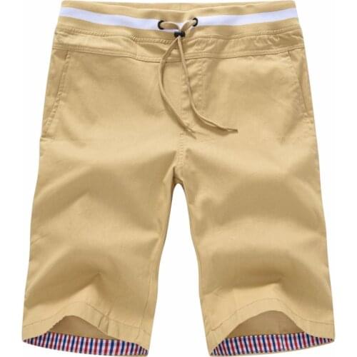 100% Cotton Mens Casual Shorts Fashion Drawstring Slim Fit Shorts US Size US29-42