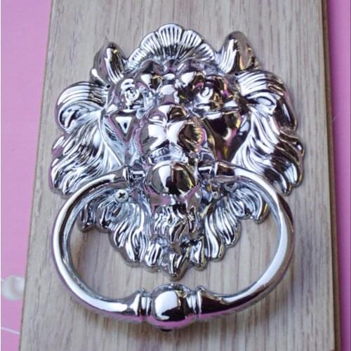 160mm vintage style bigger lionhead wood door knocker silver bronze lionhead sofa wooden chair pull golden drop ring handle pull