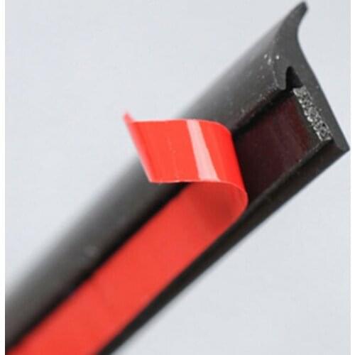 5M/10M T-Type Rubber Seal Strip Sticker For Car Door Edge Fender Trim Front Rear Bumper Lip Side Skirt Sealing Styling Moulding