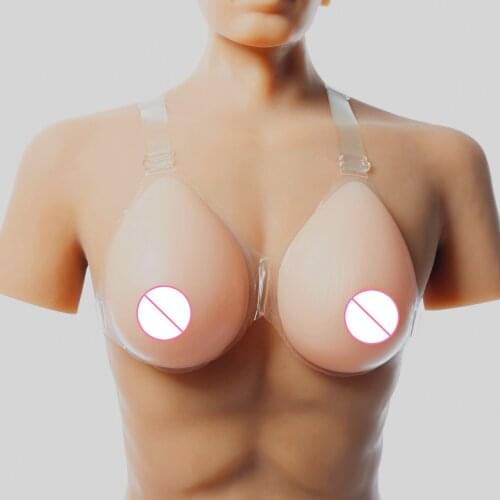800g/Pair C Cup Breast Form Fake Breast Silicone Enhancers For Mastectomy Drag Queen Boobs Shemale Cosplay Chest Props Wearalbe