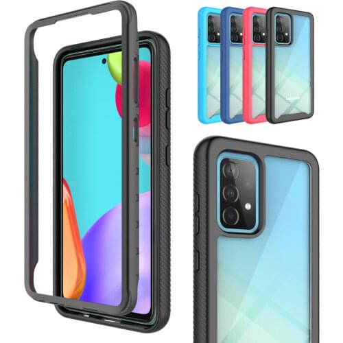 Case for Samsung Galaxy A52 5G A72 4G A42 5G A32 4G 5G 360 Full Protection Back Clear TPU Phone Cover For Galaxy A12 A02 EU US