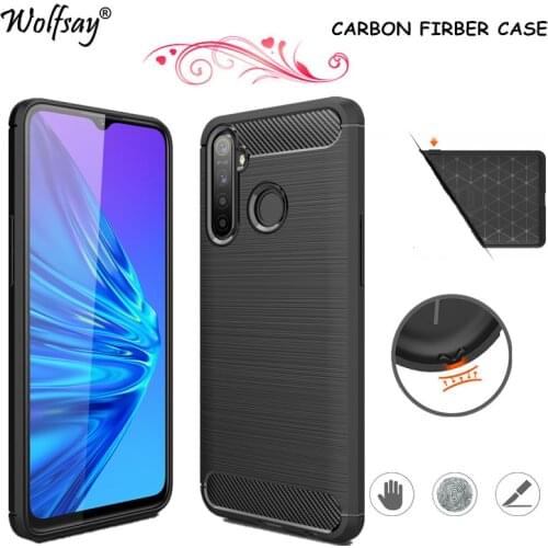 Carbon Fiber Cover For Oppo Realme C3 Case Real Me C3 Rubber Bumper Silicone Shockproof Cover For Oppo Realme C3 Case Realme C3